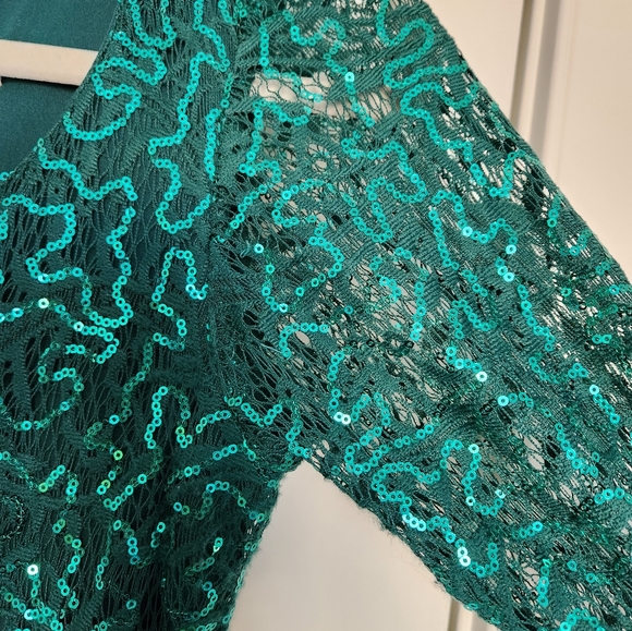 Emerald sequin midi dress - Picture 3 of 5